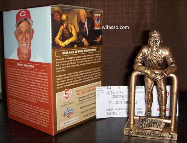 Sparky Anderson Cincinnati Reds Hall of Fame Bobblehead