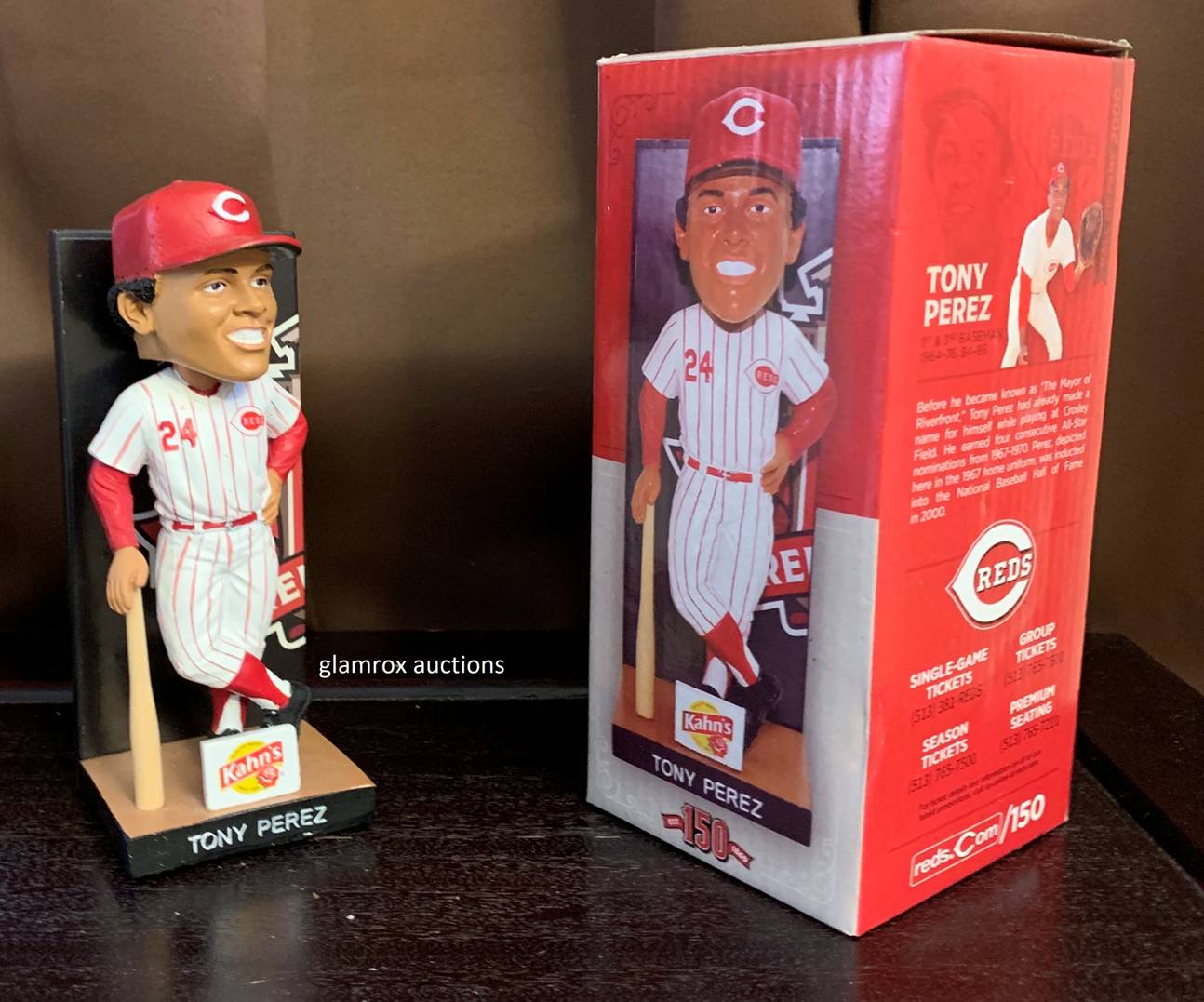 Tony Perez Cincinnati Reds 150th Anniversary Baseball Bobblehead